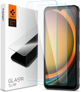 Apsauginis grūdintas stiklas Samsung Galaxy Xcover 7 / 7 Pro telefonui "Spigen Glas.TR Slim 2-Pack"