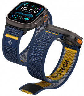 Mėlyna apyrankė Apple Watch 6 / 7 / 8 / 9 / 10 / SE / Ultra 1 / 2 ( 44 / 45 / 46 / 49 mm) laikrodžiui "Spigen Athlex Air"