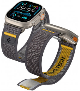Pilkas apyrankė Apple Watch 8 / 9 / 10 / 11 / 12 / SE / Ultra (44 / 45 / 46 / 49 mm) laikrodžiui "Spigen Athlex Air"