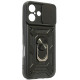 Juodas dėklas Apple iPhone 16 telefonui "Slide Camera Armor"