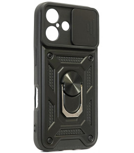Juodas dėklas Apple iPhone 16 telefonui "Slide Camera Armor"