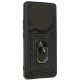 Juodas dėklas Xiaomi Redmi Note 14 Pro 4G telefonui "Slide Camera Armor"