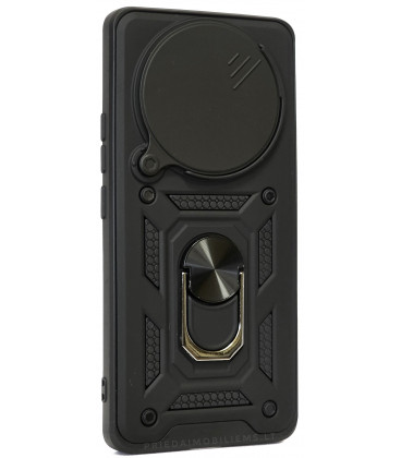 Juodas dėklas Xiaomi Redmi Note 14 Pro 4G telefonui "Slide Camera Armor"