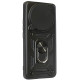 Juodas dėklas Xiaomi Redmi Note 14 Pro 5G telefonui "Slide Camera Armor"