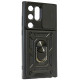 Juodas dėklas Samsung Galaxy S24 Ultra telefonui "Slide Camera Armor"