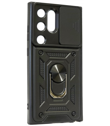 Juodas dėklas Samsung Galaxy S24 Ultra telefonui "Slide Camera Armor"