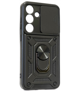 Juodas dėklas Samsung Galaxy S24 telefonui "Slide Camera Armor"