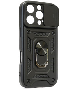Juodas dėklas Apple iPhone 16 Pro telefonui "Slide Camera Armor"