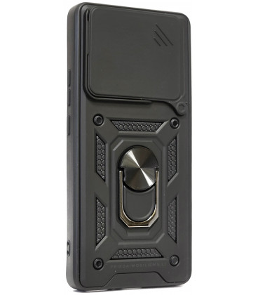 Juodas dėklas Xiaomi Redmi Note 14 5G telefonui "Slide Camera Armor"
