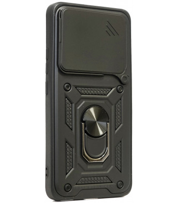 Juodas dėklas Xiaomi 14T Pro telefonui "Slide Camera Armor"