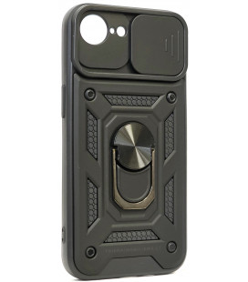 Juodas dėklas Apple iPhone 16E / 17E telefonui "Slide Camera Armor"