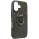 Juodas dėklas Apple iPhone 16 telefonui "Ring Armor"