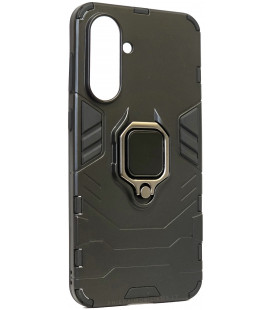 Juodas dėklas Samsung Galaxy A56 5G telefonui "Ring Armor"