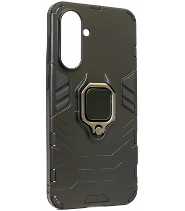 Juodas dėklas Samsung Galaxy A56 5G telefonui "Ring Armor"