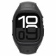 Matinė juoda apyrankė - dėklas Apple Watch 10 (46mm) laikrodžiui "Spigen Liquid Air Pro"