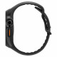 Matinė juoda apyrankė - dėklas Apple Watch 10 (46mm) laikrodžiui "Spigen Liquid Air Pro"