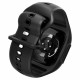Matinė juoda apyrankė - dėklas Apple Watch 10 (46mm) laikrodžiui "Spigen Liquid Air Pro"
