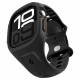 Matinė juoda apyrankė - dėklas Apple Watch 10 (46mm) laikrodžiui "Spigen Liquid Air Pro"