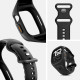 Matinė juoda apyrankė - dėklas Apple Watch 10 (46mm) laikrodžiui "Spigen Liquid Air Pro"