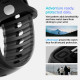 Matinė juoda apyrankė - dėklas Apple Watch 10 (46mm) laikrodžiui "Spigen Liquid Air Pro"