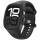 Matinė juoda apyrankė - dėklas Apple Watch 10 (46mm) laikrodžiui "Spigen Liquid Air Pro"