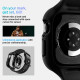 Matinė juoda apyrankė - dėklas Apple Watch 10 (42mm) laikrodžiui "Spigen Vault Pro"
