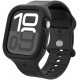 Matinė juoda apyrankė - dėklas Apple Watch 10 (42mm) laikrodžiui "Spigen Vault Pro"