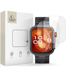 Apsauginis grūdintas stiklas Huawei Watch Fit 4 Pro laikrodžiui "Tech-Protect Glass Fit+ 2-Pack"