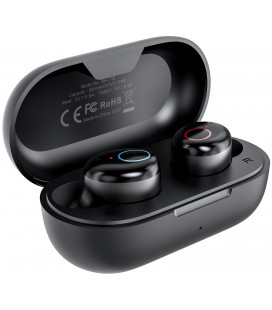 Juodos belaidės ausinės "Choetech BH-T16 Hi-Fi Bean TWS"