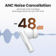 Baltos belaidės ausinės "Ugreen WS200 HiTune T6 Active Noise-Cancelling Earbuds"