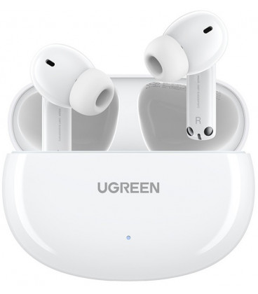 Baltos belaidės ausinės "Ugreen WS200 HiTune T6 Active Noise-Cancelling Earbuds"