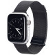 Juoda apyrankė Apple Watch SE / 8 / 7 / 6 / 5 / 4 / 3 / 2 / 1 (38 / 40 / 41 / 42 mm) laikrodžiams "Dux Ducis Milanese"