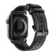 Juoda apyrankė Apple Watch SE / 8 / 7 / 6 / 5 / 4 / 3 / 2 / 1 (38 / 40 / 41 / 42 mm) laikrodžiams "Dux Ducis Business"