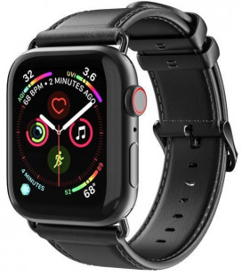 Juoda apyrankė Apple Watch 6 / 7 / 8 / 9 / 10 / SE / Ultra 1 / 2 (44 / 45 / 46 / 49 mm) "Dux Ducis Business"