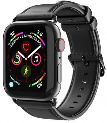 Juoda apyrankė Apple Watch 6 / 7 / 8 / 9 / 10 / SE / Ultra 1 / 2 (44 / 45 / 46 / 49 mm) "Dux Ducis Business"