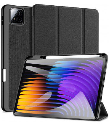 Juodas atverčiamas dėklas Xiaomi Pad 7 / 7 Pro planšetei "Dux Ducis Domo"