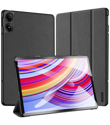 Juodas atverčiamas dėklas Xiaomi Redmi Pad Pro 12.1 planšetei "Dux Ducis Domo"