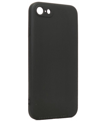 Juodas dėklas Apple iPhone 7 / 8 / SE 2020 / SE 2022 telefonui "Liquid Silicone 1.5mm"