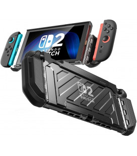 Juodas dėklas Nintendo Switch 2 žaidimų kompiuteriui "Supcase UB Pro"