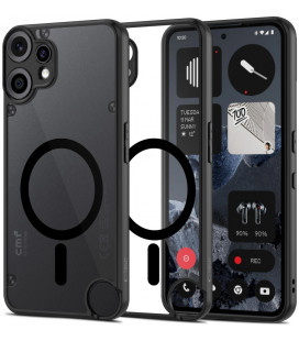 Juodas / skaidrus dėklas Nothing CMF Phone 2 Pro telefonui "Tech-Protect Magmat Magsafe"