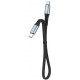 Juodas USB-C - USB-C PD 100W 5A 23cm laidas "Dudao L10C"