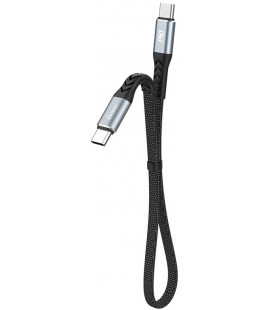 Juodas USB-C - USB-C PD 100W 5A 23cm laidas "Dudao L10C"