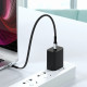 Juodas USB-C - USB-C PD 100W 5A 23cm laidas "Dudao L10C"