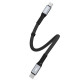 Juodas USB-C - USB-C PD 100W 5A 23cm laidas "Dudao L10C"