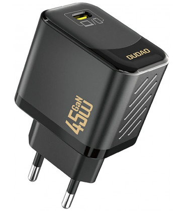 Juodas (45W / PD / GaN) 1xUSB-C pakrovėjas "Dudao A28"