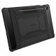 Juodas atverčiamas dėklas Samsung Galaxy Tab S10 FE+ Plus 13.1 X620 / X626B planšetei "Spigen Rugged Armor PRO"