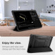Juodas atverčiamas dėklas Samsung Galaxy Tab S10 FE+ Plus 13.1 X620 / X626B planšetei "Spigen Rugged Armor PRO"