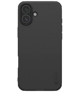 Juodas dėklas Apple iPhone 16 telefonui "Nillkin Super Frosted Pro"