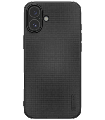 Juodas dėklas Apple iPhone 16 telefonui "Nillkin Super Frosted Pro"