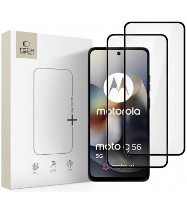 Apsauginis grūdintas stiklas Motorola Moto G56 5G telefonui "Tech-Protect Glass Fit+ 2-Pack"